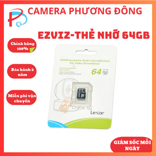Thẻ nhớ camera ezviz 64gb, chuẩn class 10 tốc độ cao, dùng cho camera, điện thoại - hàng chính hãng
