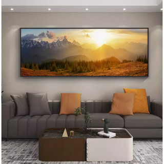 Khổ Lớn Tranh Đơn Ngang Phong Cảnh Rừng Núi Canvas Cao Cấp Treo Tường Decor Phòng Khách Ghế Sofa Đầu Giường Ngủ MELYHOME