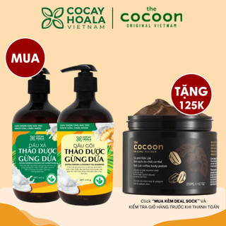 SPECIAL DEAL CỎ CÂY HOA LÁ VS COCOON VIỆT NAM - Bộ Gội Xả Thảo Dược Hữu Cơ Gừng Dừa 440g / chai