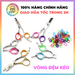 VÒNG ĐỆM CAO SU KÉO ĐỆM KÉO CẮT TÓC CẮT TỈA - NHỰA TRONG KIM TUYẾN CAO CẤP - DỤNG CỤ BARBER GROOMING PET SHOP VIPET