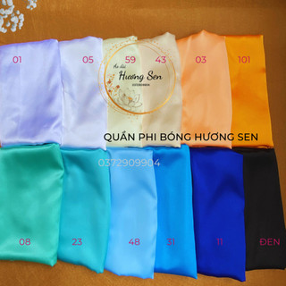 Quần Áo Dài Vải Phi Bóng Đủ Màu. Quần áo dài dáng chuẩn. Quần mặc với áo dài màu đỏ. Quần phối áo bà