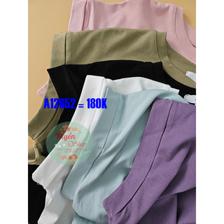 Áo thun cổ tròn tay liền