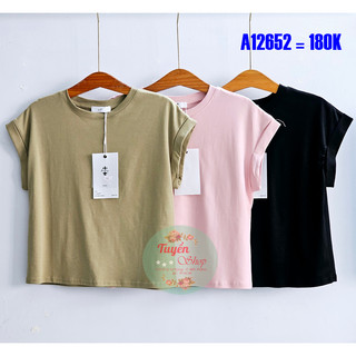Áo thun cổ tròn tay liền