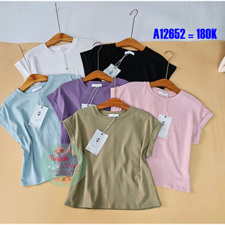 Áo thun cổ tròn tay liền