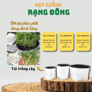 Túi Trồng Cây PE 2 Da - Thay thế chậu, giảm hấp thụ nhiệt, mát rễ, độ bền cao, tiện dụng, gấp gọn - Hạt giống Rạng Đông