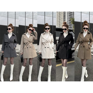 Áo khoác MANGTO lỡ cổ vest 2 lớp hàn quốc hàng loại 1 siêu dày dặn