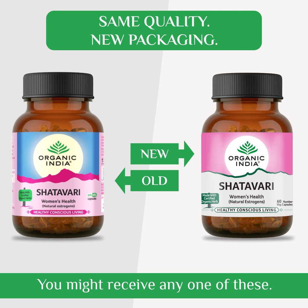 Shatavari_Viên uống cân bằng nội tiết Organic India Shatavari (chính hãng, có bill)