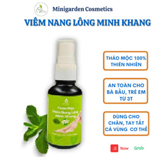 Viêm nang lông, viêm lỗ chân lông, thảo mộc viêm nang lông minh khang, dưỡng da 30ml