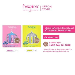 Nước muối sinh lý Fysoline vệ sinh mắt, mũi, miệng cho bé - combo 05 ống hồng + 05 ống vàng 5ml