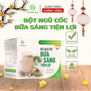 Bột Ngũ Cốc Giảm Cân LoliFood, Ăn Kiêng, Bổ Sung Dinh Dưỡng, Vitamin, Khoáng Chất Hộp 360g