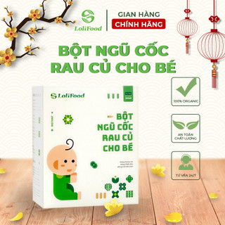 Bột ăn dặm bột ngũ cốc rau củ cho bé từ 6 tháng tuổi bột rau củ lolifood dạng gói tiện lợi