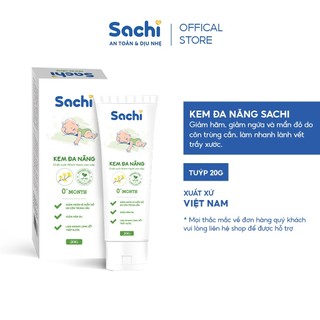 Kem Đa Năng SACHI Dưỡng Ẩm Làm Dịu Mát Da, Giảm Kích Ứng Hạn Chế Hình Thành Sẹo An Toàn Cho Bé Tuýp 20g