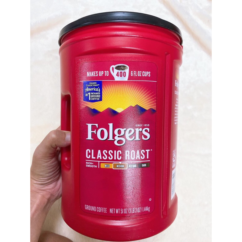 Cà Phê Hoà Tan Folgers Classic Roast Coffee Hộp 453g