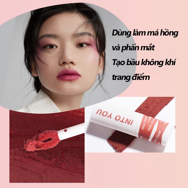 Son Bùn INTO YOU Lì Mịn Độ Che Phủ Tốt Lấp Đầy Rãnh Môi Dễ Tán Hợp Da Trắng Makeup Style Trung EM01 2g | BigBuy360 - bigbuy360.vn