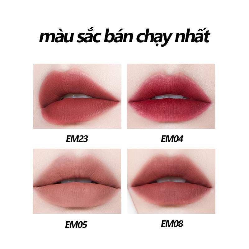 Son Bùn INTO YOU Lì Mịn Độ Che Phủ Tốt Lấp Đầy Rãnh Môi Dễ Tán Hợp Da Trắng Makeup Style Trung EM01 2g | BigBuy360 - bigbuy360.vn