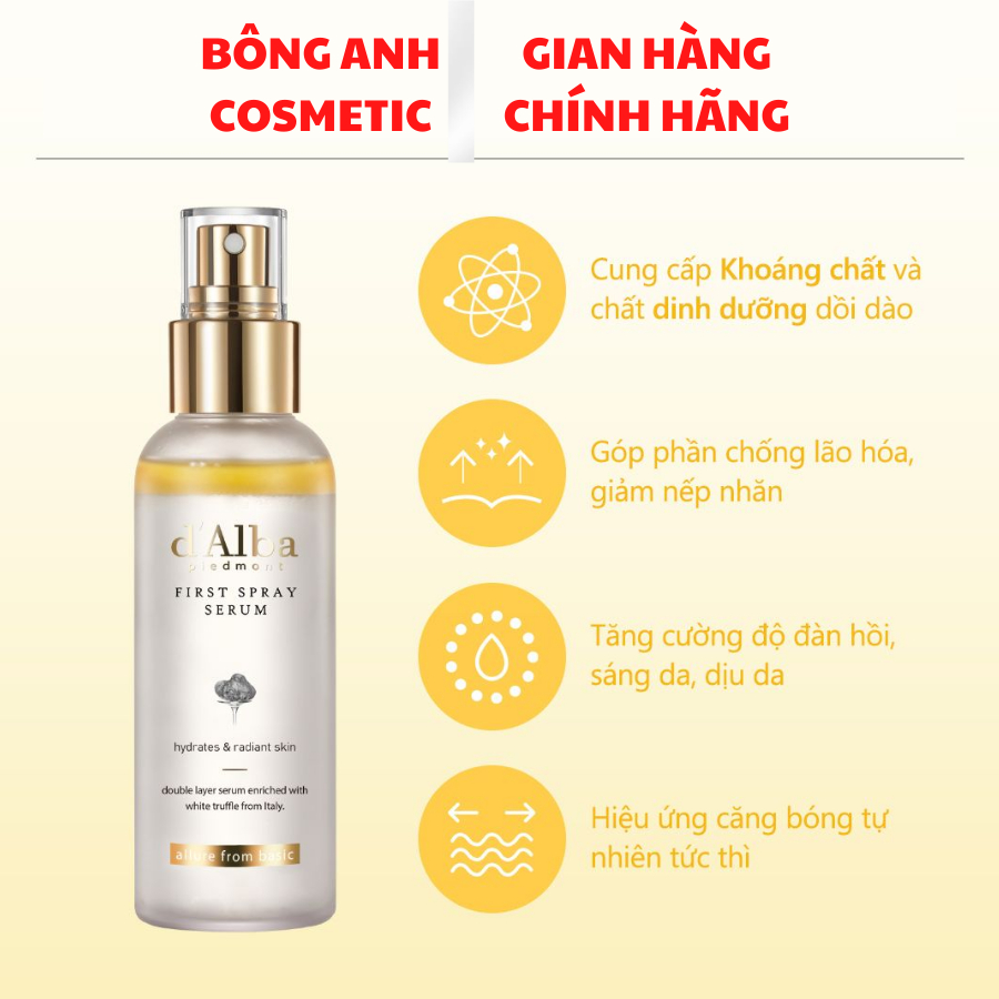 Serum dạng xịt khoáng căng bóng da First Spray Serum 50ml/100ml