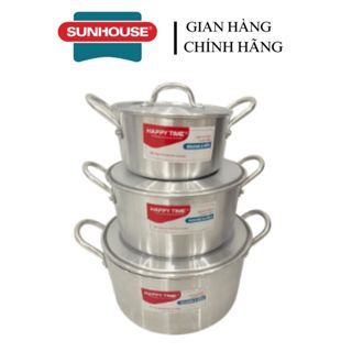 Nồi Nhôm SUNHOUSE Happytime HTP16-HTP329 Size 16đến 32cm)Dùng Trên Bếp Ga Và Bếp Hồng Ngoại Không Dùng Với Bếp Từ-KIMBAO