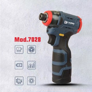 Máy chuyên vít dùng pin 4 Cell KAMPRO 7028 Không Chổi Than, 3 Tốc Độ Có Búa