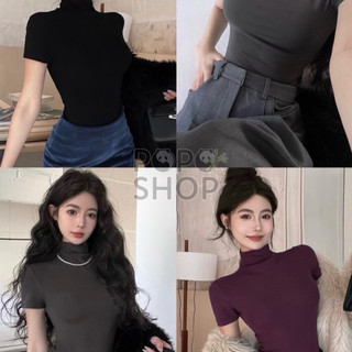 Áo thun body cổ 3 phân cộc tay siêu tôn dáng, dễ mặc, dễ phối