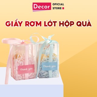 Giấy rơm lót hộp quà decorvn - giấy sợi rơm trang trí - giấy vụn chống sốc - nhiều màu