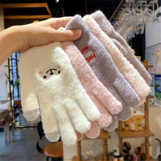 Găng tay mùa đông, găng tay len cute, găng tay nữ lớn mùa đông, găng tay len dùng điện thoại cảm ứng