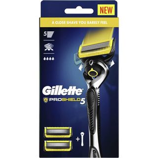 Dao cạo râu 5 lưỡi Gillette Proshield5 (1 tay cầm xoay chiều và 2 đầu cạo 5+1)
