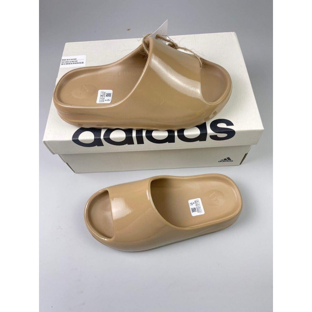 Dép bánh mỳ YZ Slide - Màu trơn  Dép Quai Ngang YZ Slide Vân Bóng_Đế Răng Cưa size unisex - chuyên bán store