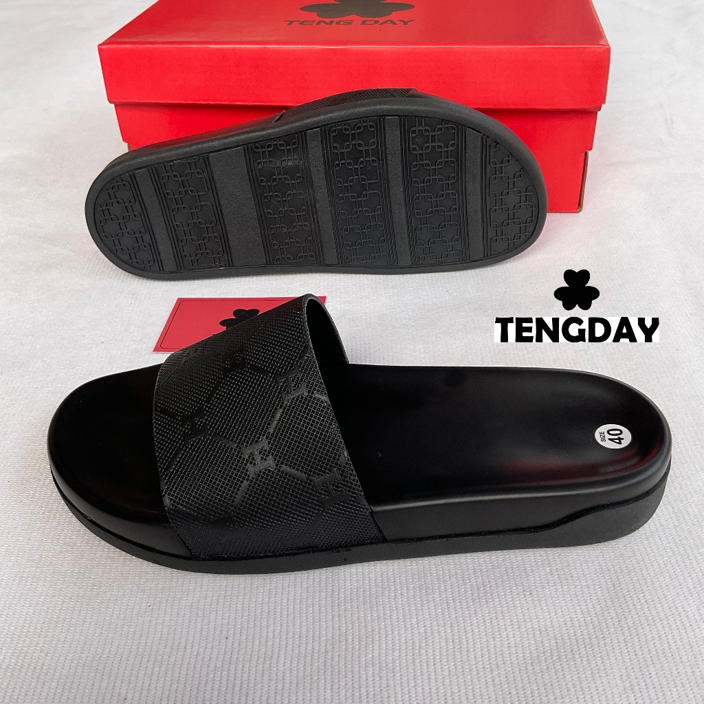 Dép Quai Ngang Da Cao Cấp Nam Nữ - Đế 4cm Giúp Tăng Chiều Cao, Thời Trang - Sang Trọng.Tengday Vietnam