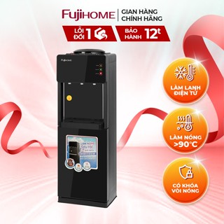 Cây nước nóng lạnh nhập khẩu FUJIHOME WD61E Có khóa vòi nóng - Làm lạnh điện tử - 3 vòi riêng biệt