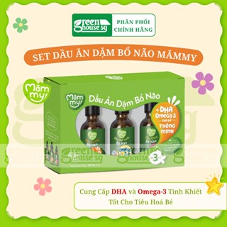 Set 3 dầu bổ não mămmy 30ml hoặc chai 100ml dầu ăn dặm bổ não cho bé dầu