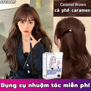thuốc nhuộm tóc bọt biển Hello Bubble Mise en scene Hàn Quốc mẫu mới Thuốc nhuộm tóc màu kem nhuộm tóc tặng kèm dụng cụ