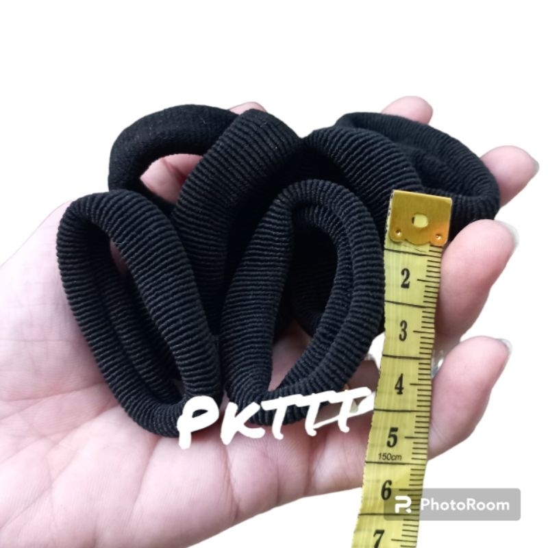Combo 20 Dây cột tóc màu đen cở nhỏ (bản 1cm-1.2cm, đường kính 4cm-5cm)