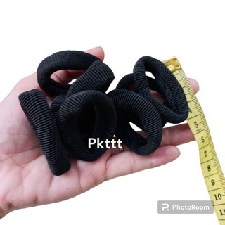 Combo 20 Dây cột tóc màu đen cở nhỏ (bản 1cm-1.2cm, đường kính 4cm-5cm)