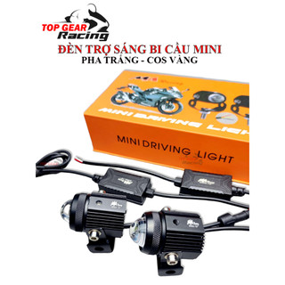 Bi cầu mini ma racing ánh sáng trắng và vàng 3 chế độ