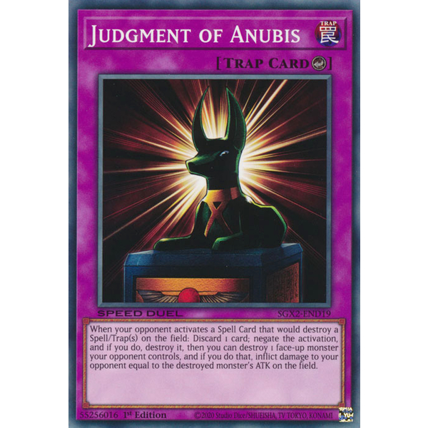 [ Bài Yugioh Chính Hãng ] Judgment of Anubis - SGX2-END19 - Common 1st Edition