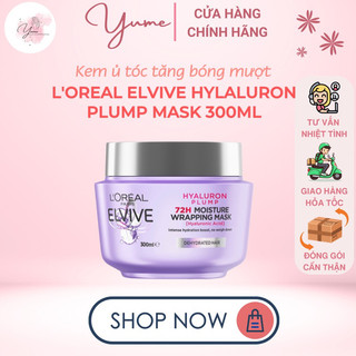 Kem ủ tóc cấp ẩm và bồng bềnh l’oreal elvive hylaluron plump mask