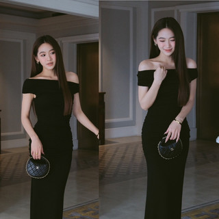 Đầm ôm body trễ vai