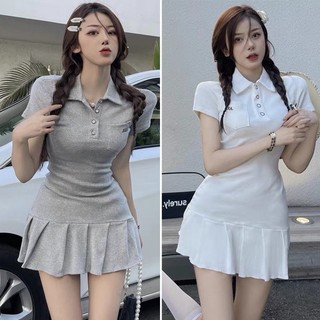 Best seller -best seller -best seller -best seller -best seller -hot hot hot hot - đầm polo dáng xòe xếp ly cực xinh k32