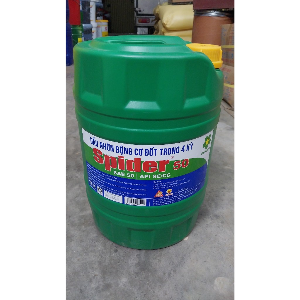 Dầu nhớt động cơ Mekong Spider 50 cho máy xăng và máy dầu, chính hãng Cty Mekong