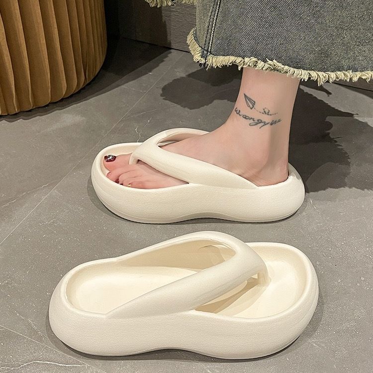 Dép xỏ ngón nữ đi biển đế bánh mì cao 4CM nhựa PVC êm nhẹ chống trơn trượt 3Fashion - 3270