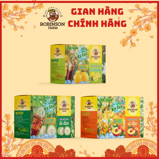 Trà Hoà Tan Vị Đào - Vị Bí Đao - Vị Chanh Robinson Farm, Giải Nhiệt, Bổ Sung Vitamin C - Hộp 16 gói*15g