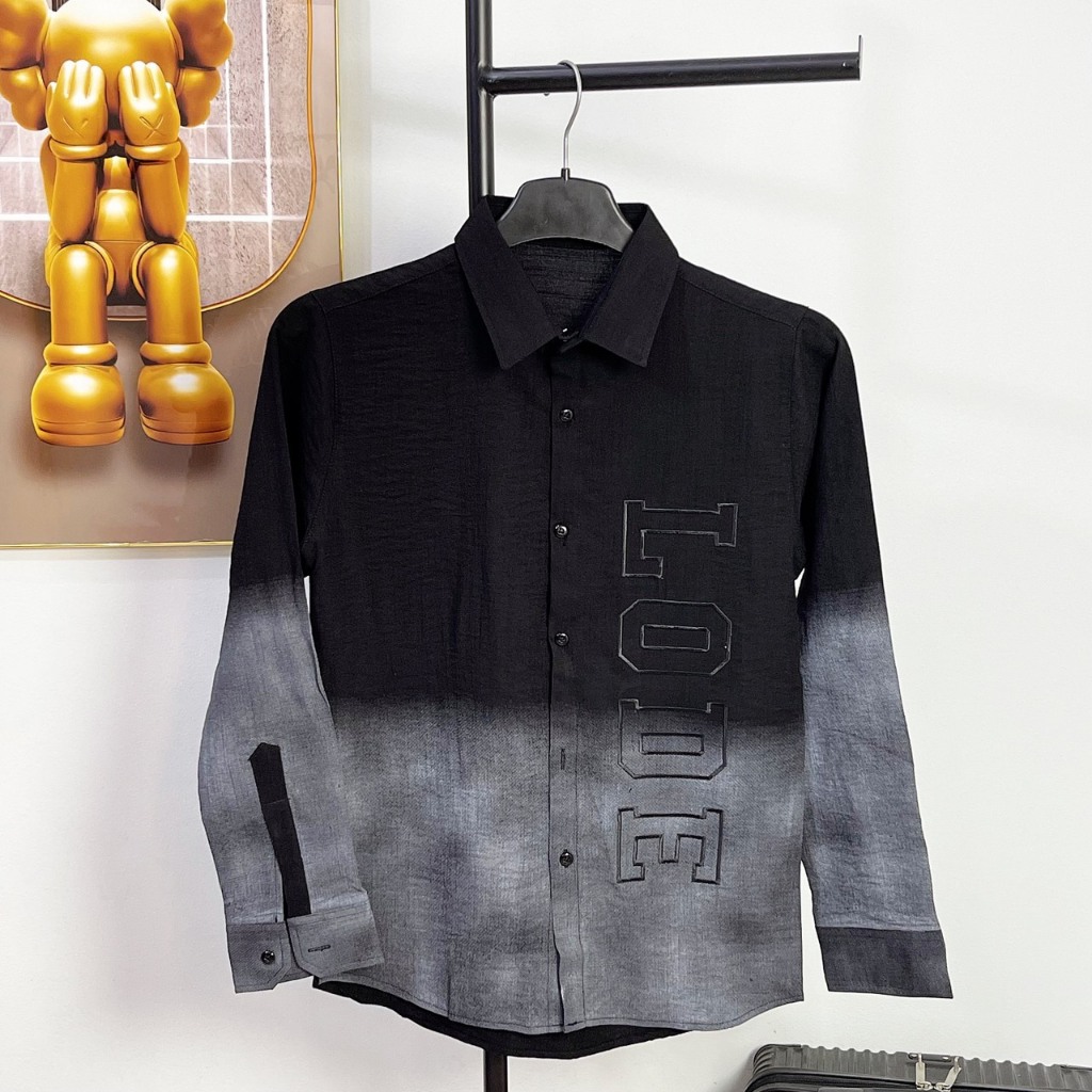Áo sơ mi nam tay ngắn-dài vải đũi thoang mát phối loang màu cực trẻ trung sang trọng mẫu mới-AXSTORE