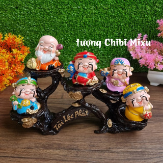 Bộ 05 tượng Ngũ Phúc mẫu mới kèm chân đế Tài Lộc Phát