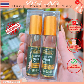 Dầu lăn nhân sâm ginseng green herb oil 8ml thái lan