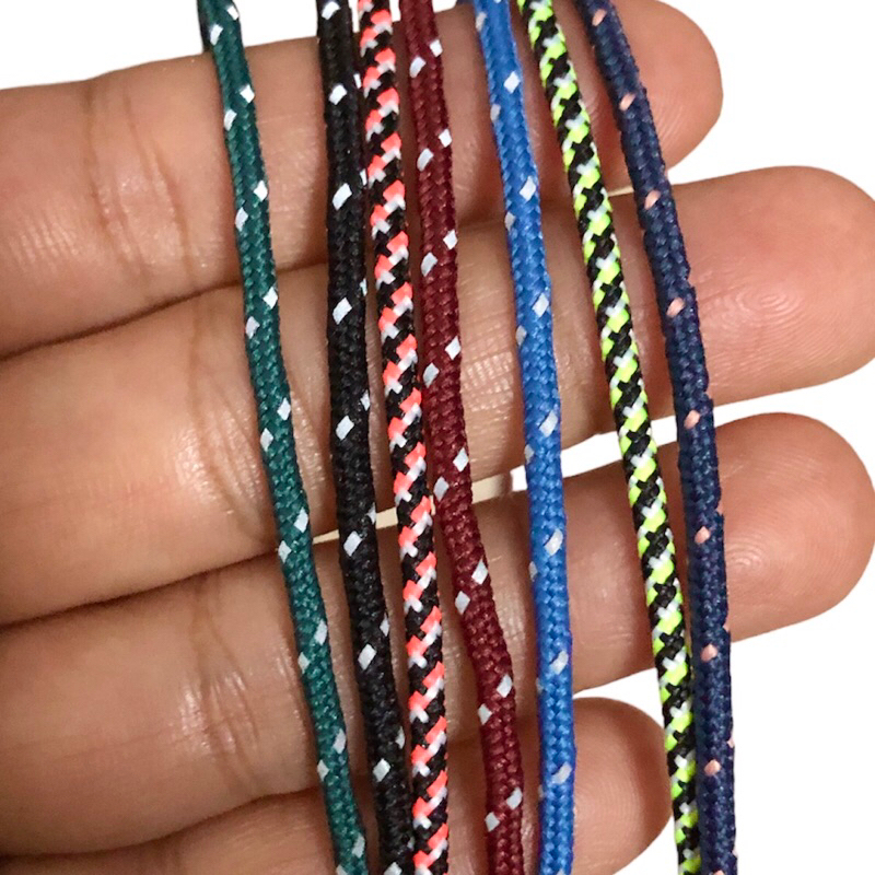 20 mét - Dây Dù tròn 2mm có lõi + phối sợi phản quang dùng làm macrame, vòng tay paracord , trang trí, cố định đồ vật