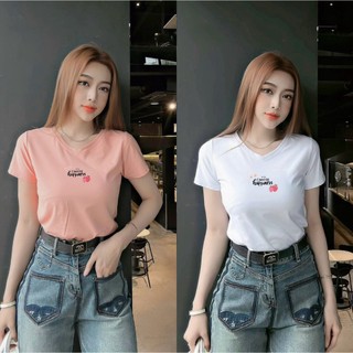 Áo Thun Nữ Thái Cổ Tim MIYUNA Mã Happiness