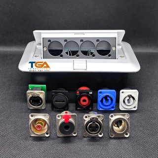 Ổ cắm âm sàn canon, jack 6ly, jack loa, rắc loa, âm thanh Soundking