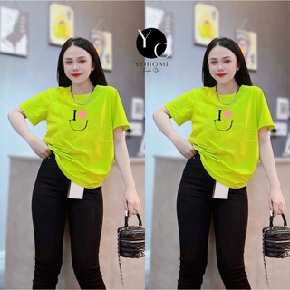 Áo thun thái nữ from vừa cổ tròn nhiều màu bao đẹp YOHOMI mã I TYM