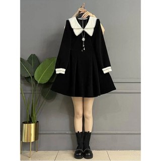 Đầm Bigsize Nữ Mập Fashion Đầm Thiết Kế Bigsize Kaki Nhung Hai Màu Đỏ Đen Thiết Kế Dìa Tay Thanh Lịch, Trẻ Trung DA0042