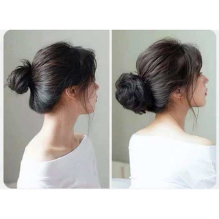 Búi tóc giả cột xoăn dày dặn đủ màu
